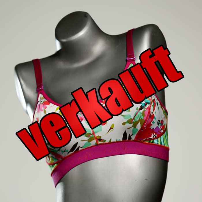 farbige ökologische gemusterte preiswerte Bikini Top, sportliche Bademode für Damen
