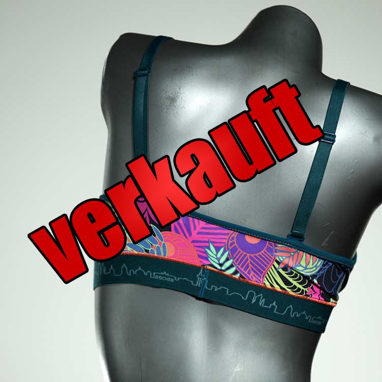 gemusterte nachhaltige preiswerte bequeme Bikini Top, sportliche Bademode für Damen