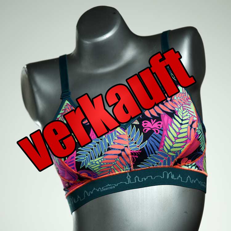 gemusterte nachhaltige preiswerte bequeme Bikini Top, sportliche Bademode für Damen