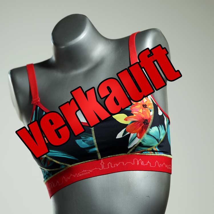 preiswerte attraktive nachhaltige gemusterte Bikini Top, sportliche Bademode für Damen