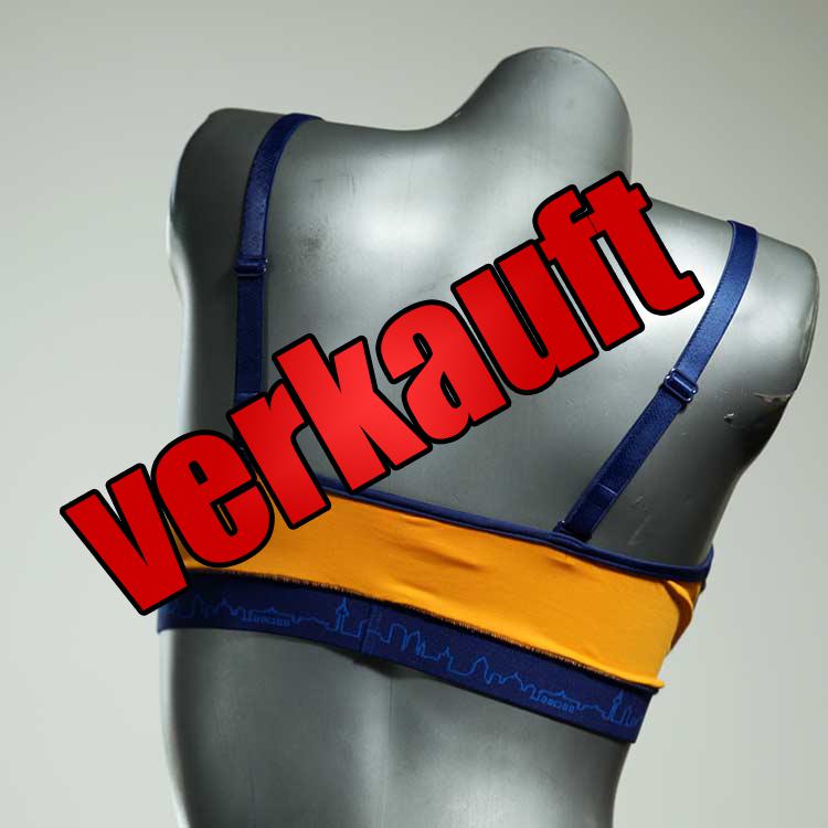 bequeme gemusterte bunte handgemachte Bikini Top, sportliche Bademode für Damen