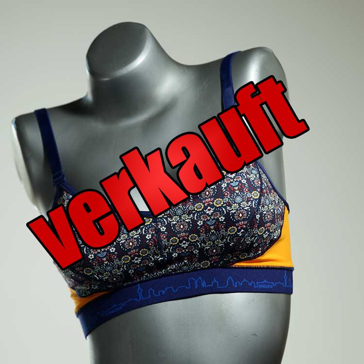 bequeme gemusterte bunte handgemachte Bikini Top, sportliche Bademode für Damen
