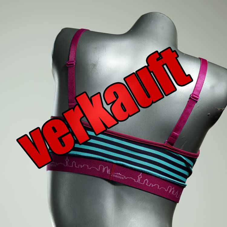 bunte handgemachte ökologische preiswerte Bikini Top, sportliche Bademode für Damen