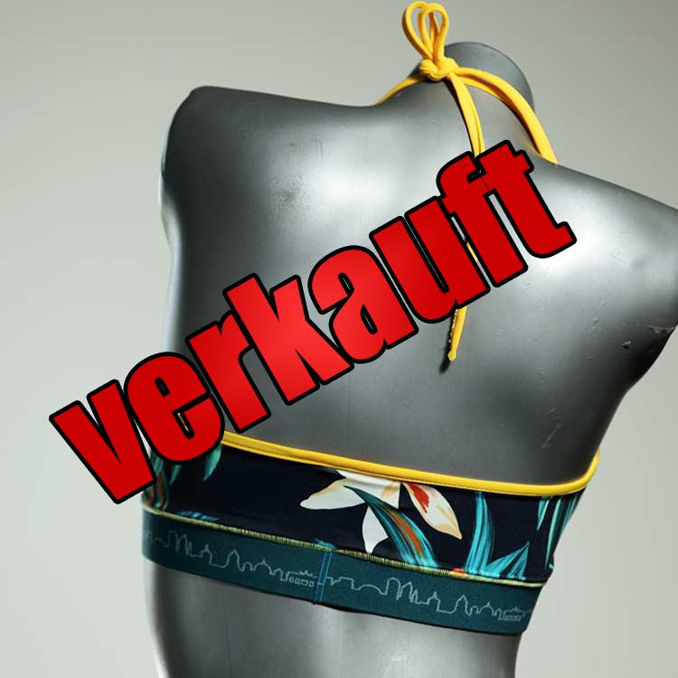 süße gemusterte schöne nachhaltige Bikini Top, sportliche Bademode für Damen