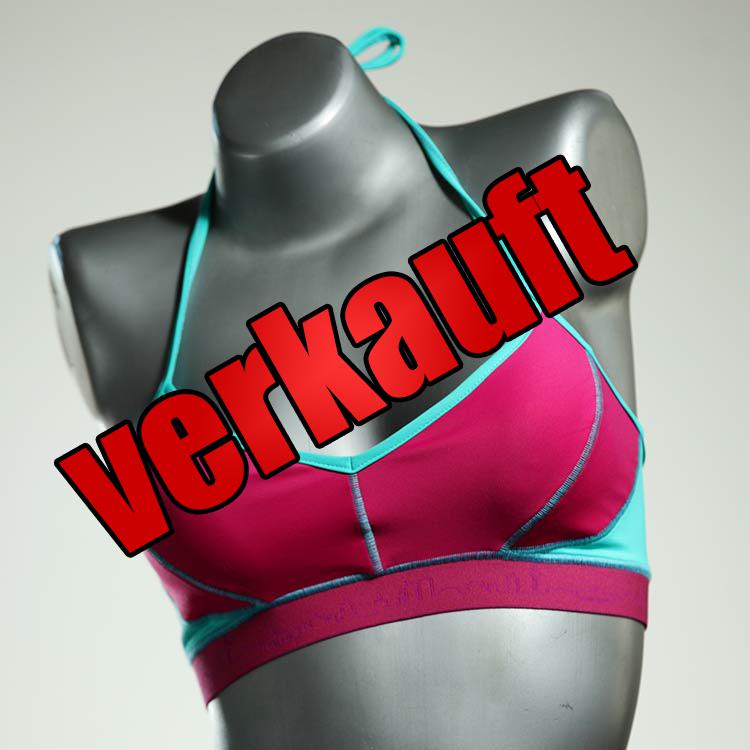 schöne gemusterte nachhaltige bequeme Bikini Top, sportliche Bademode für Damen