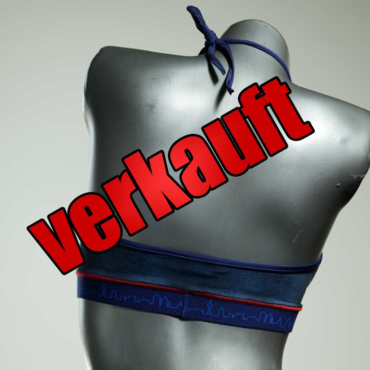 attraktive bequeme gemusterte preiswerte Bikini Top, sportliche Bademode für Damen