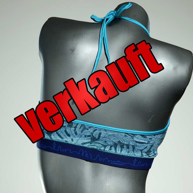 bequeme ökologische handgemachte bunte Bikini Top, sportliche Bademode für Damen