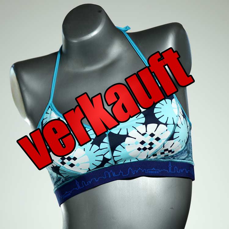 bequeme ökologische handgemachte bunte Bikini Top, sportliche Bademode für Damen