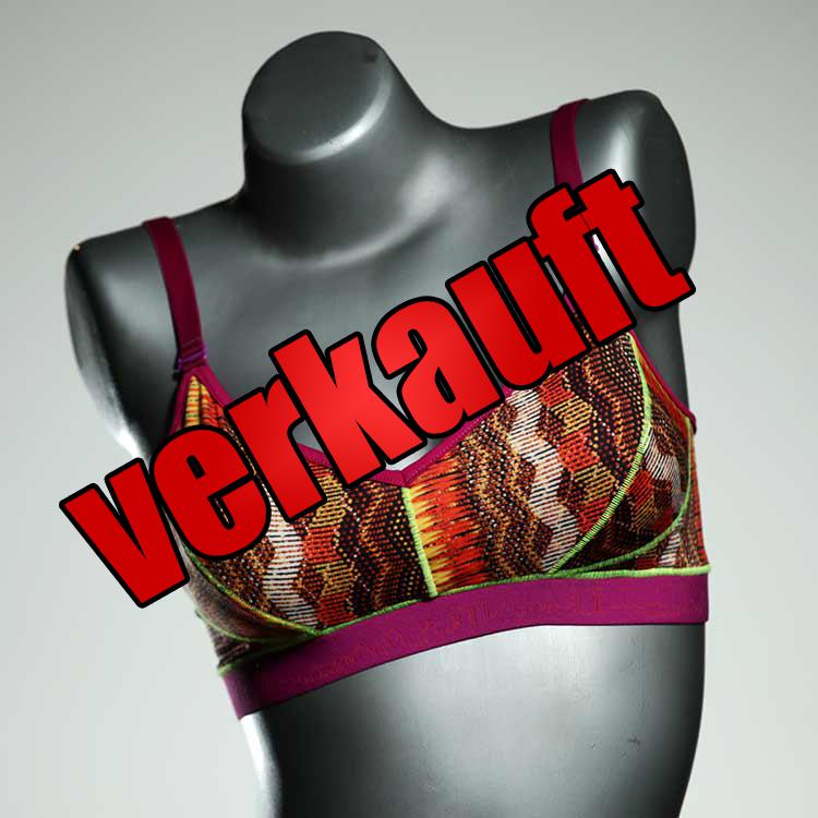 gemusterte ökologische nachhaltige bunte Bikini Top, sportliche Bademode für Damen