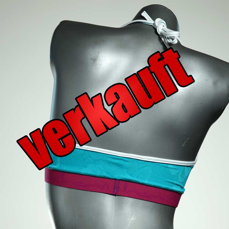 bunte schöne farbige gemusterte Bikini Top, sportliche Bademode für Damen