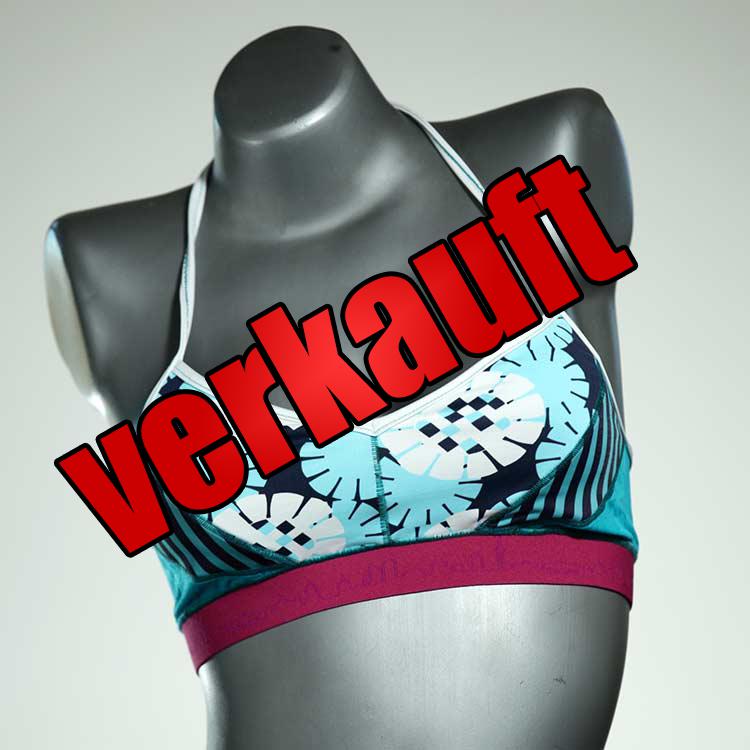 bunte schöne farbige gemusterte Bikini Top, sportliche Bademode für Damen