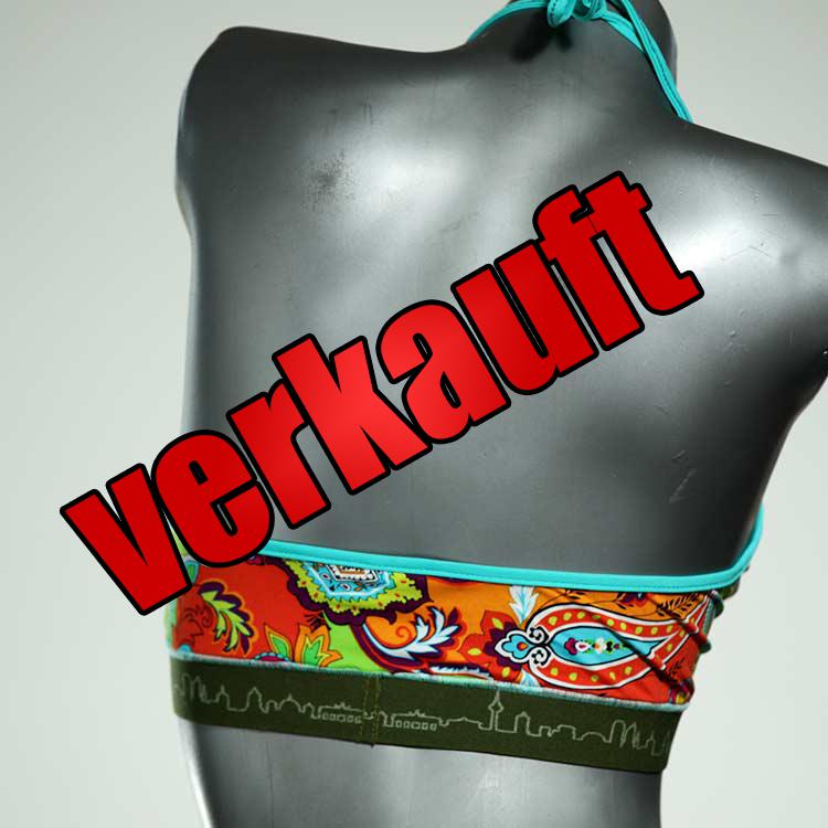 ökologische schöne preiswerte handgemachte Bikini Top, sportliche Bademode für Damen