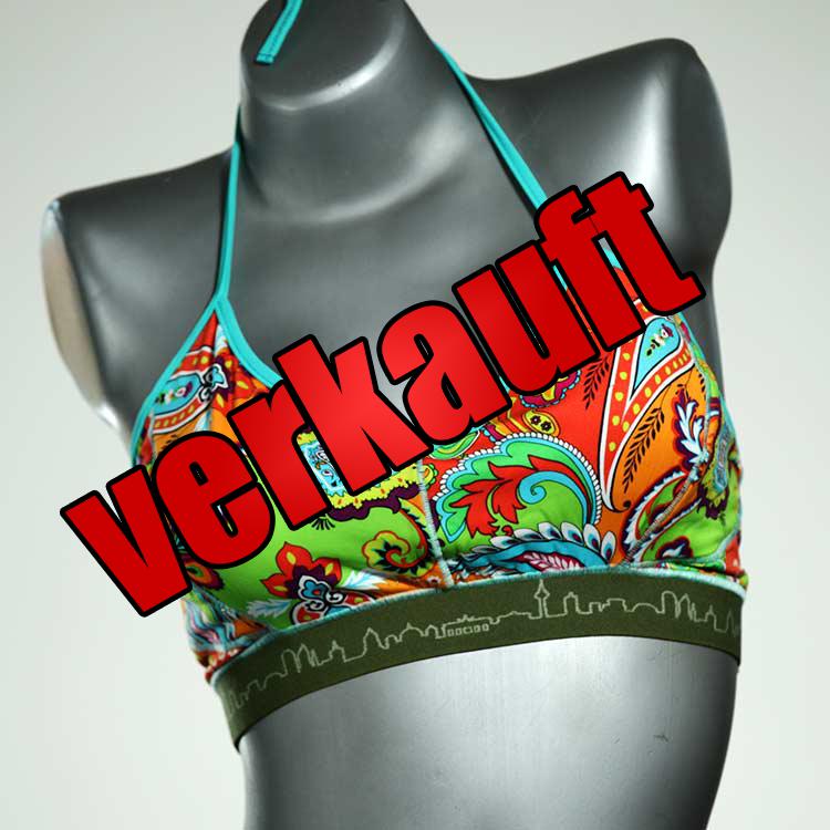 ökologische schöne preiswerte handgemachte Bikini Top, sportliche Bademode für Damen