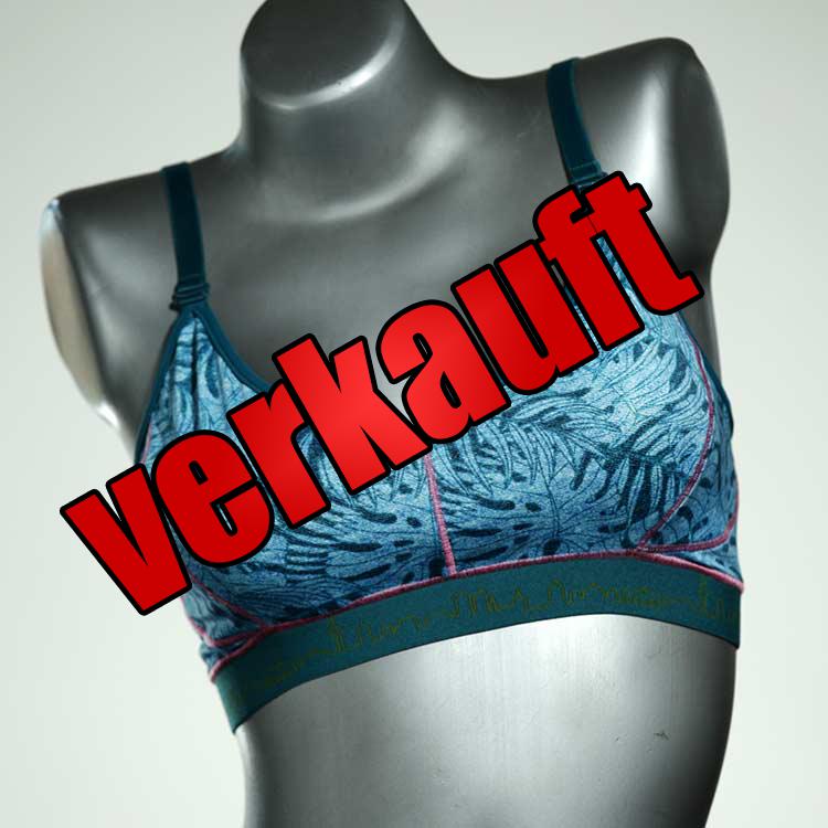 gemusterte handgemachte bunte günstige Bikini Top, sportliche Bademode für Damen