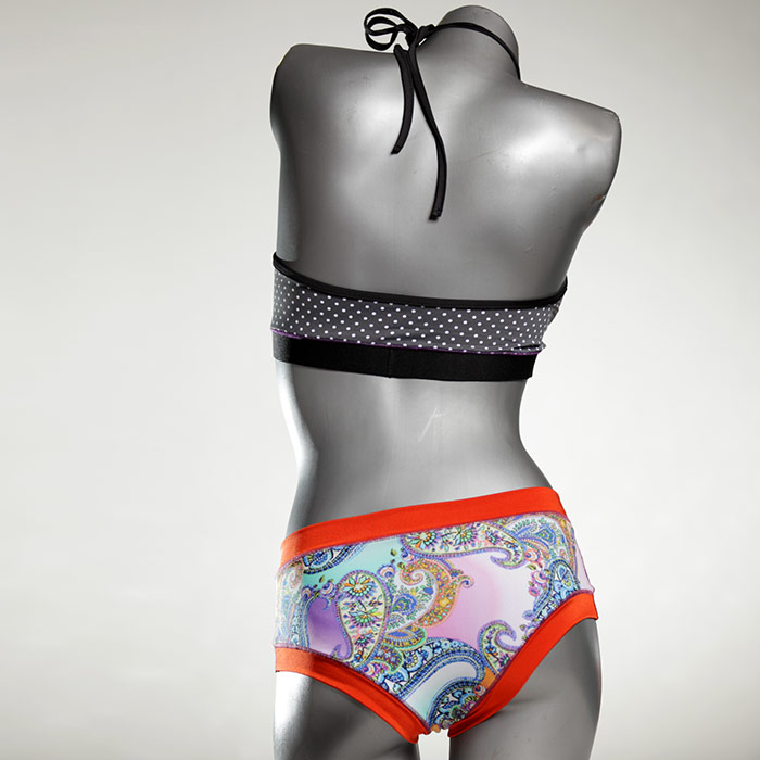 gemusterte nachhaltige preiswerte farbige Bikini Set, sportliche Bademode für Damen thumbnail