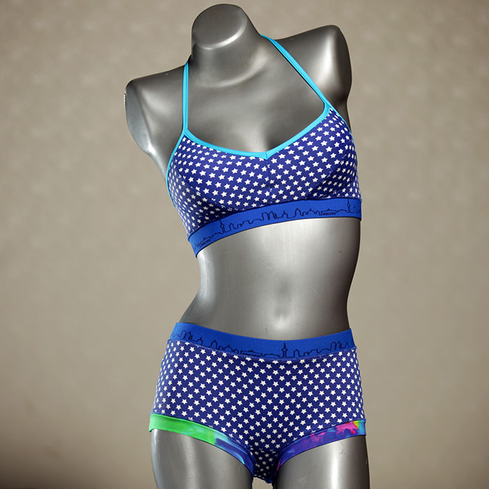 attraktive handgemachte gemusterte schöne Bikini Set, sportliche Bademode für Damen thumbnail