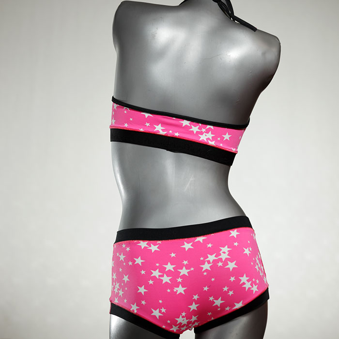 bequeme handgemachte nachhaltige bunte Bikini Set, sportliche Bademode für Damen thumbnail