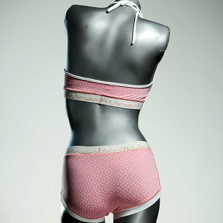 gemusterte bunte nachhaltige attraktive Bikini Set, sportliche Bademode für Damen