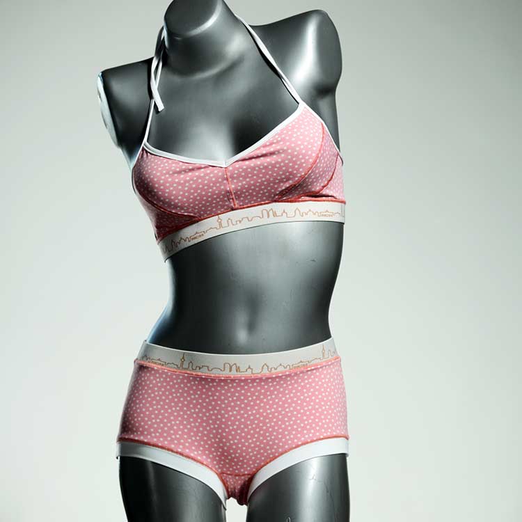gemusterte bunte nachhaltige attraktive Bikini Set, sportliche Bademode für Damen