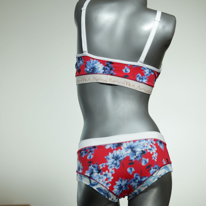 nachhaltige attraktive handgemachte gemusterte Bikini Set, sportliche Bademode für Damen thumbnail