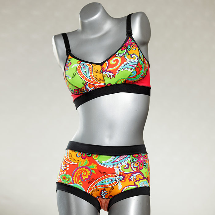 attraktive farbige gemusterte preiswerte Bikini Set, sportliche Bademode für Damen thumbnail
