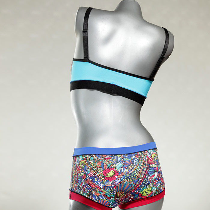 ökologische bunte gemusterte bequeme Bikini Set, sportliche Bademode für Damen thumbnail