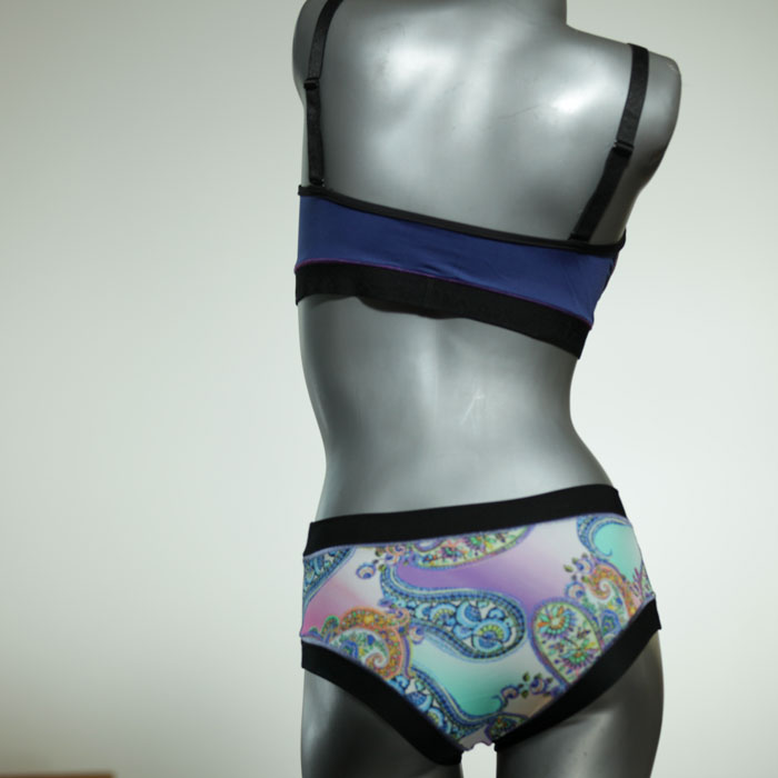 nachhaltige farbige handgemachte Bikini Set, sportliche Bademode für Damen thumbnail