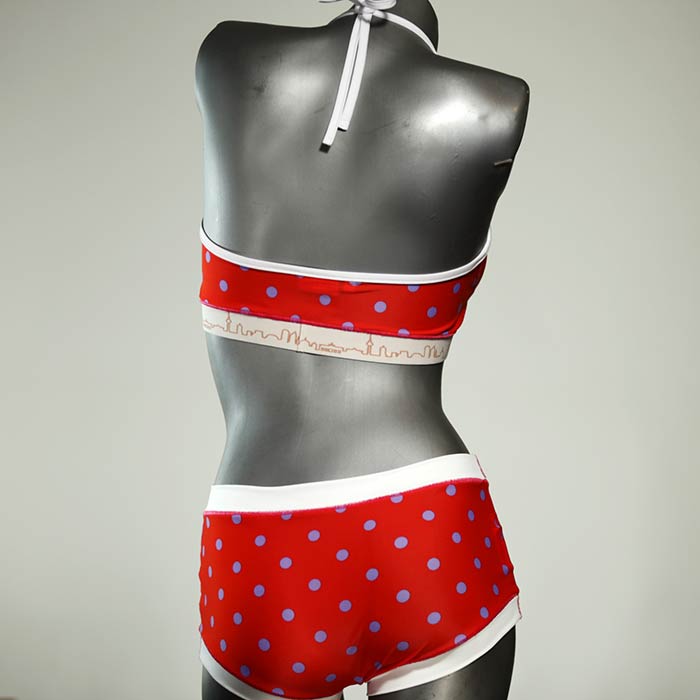 gemusterte  bequeme handgemachte Bikini Set, sportliche Bademode für Damen thumbnail