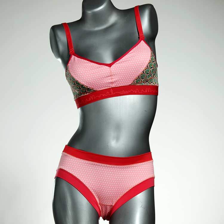 bequeme gemusterte bunte attraktive Bikini Set, sportliche Bademode für Damen thumbnail