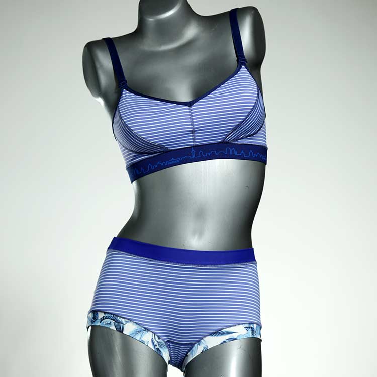 bunte ökologische schöne gemusterte Bikini Set, sportliche Bademode für Damen