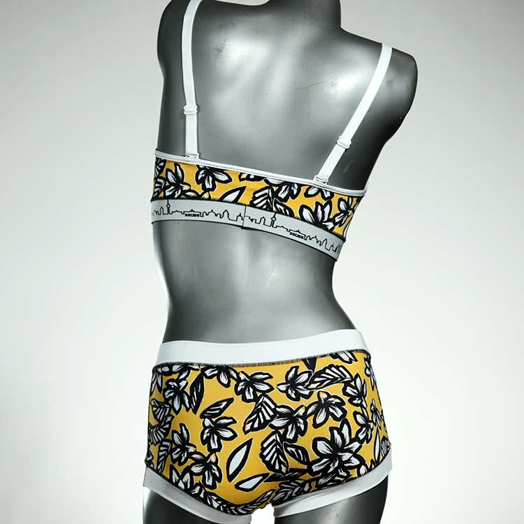 nachhaltige farbige gemusterte ökologische Bikini Set, sportliche Bademode für Damen