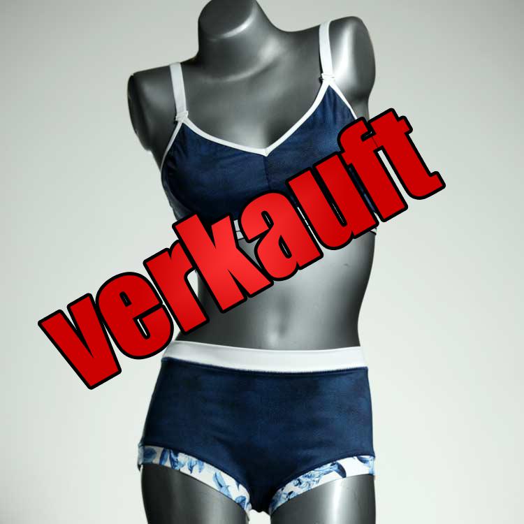 süße ökologische handgemachte gemusterte Bikini Set, sportliche Bademode für Damen