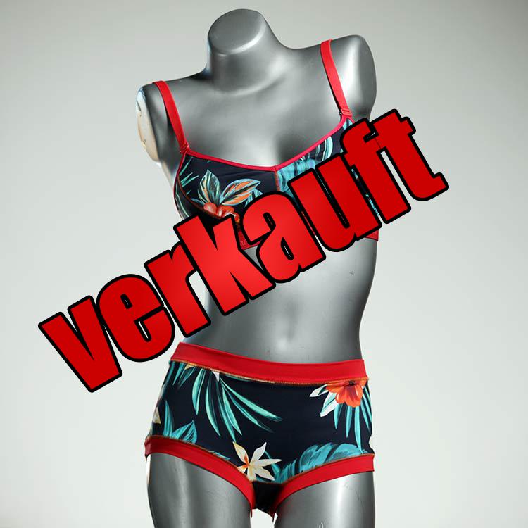 gemusterte günstige nachhaltige sexy Bikini Set, sportliche Bademode für Damen