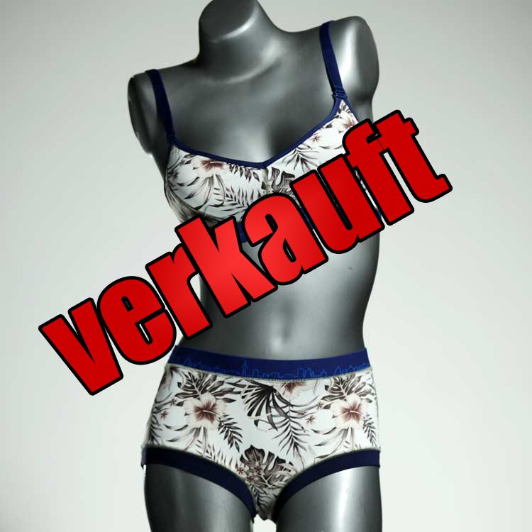 gemusterte schöne günstige handgemachte Bikini Set, sportliche Bademode für Damen