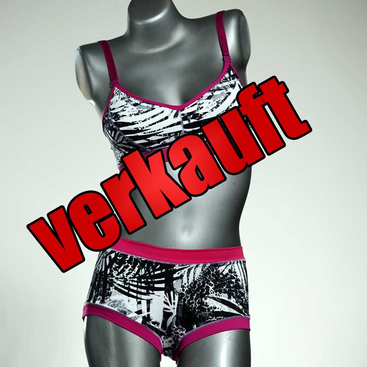 nachhaltige günstige gemusterte bequeme Bikini Set, sportliche Bademode für Damen