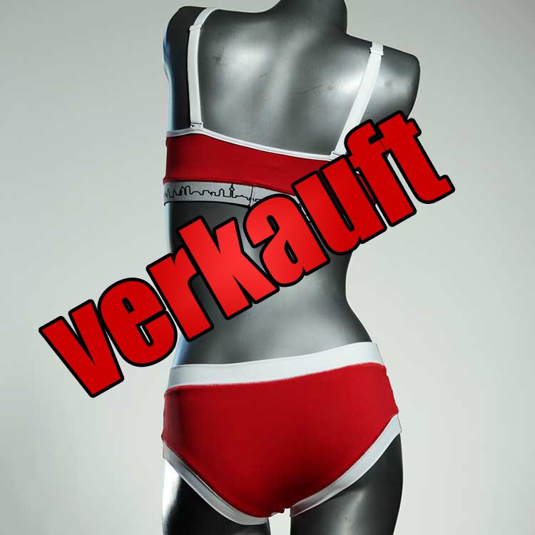 gemusterte nachhaltige handgemachte süße Bikini Set, sportliche Bademode für Damen