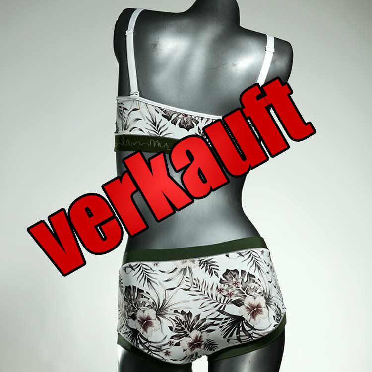 gemusterte ökologische bunte handgemachte Bikini Set, sportliche Bademode für Damen