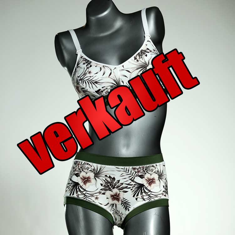 gemusterte ökologische bunte handgemachte Bikini Set, sportliche Bademode für Damen