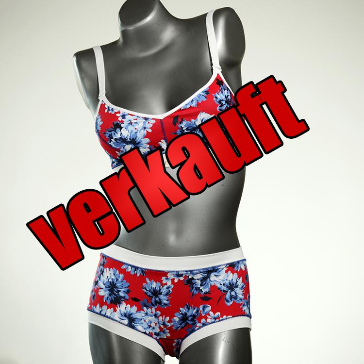 gemusterte günstige bequeme preiswerte Bikini Set, sportliche Bademode für Damen