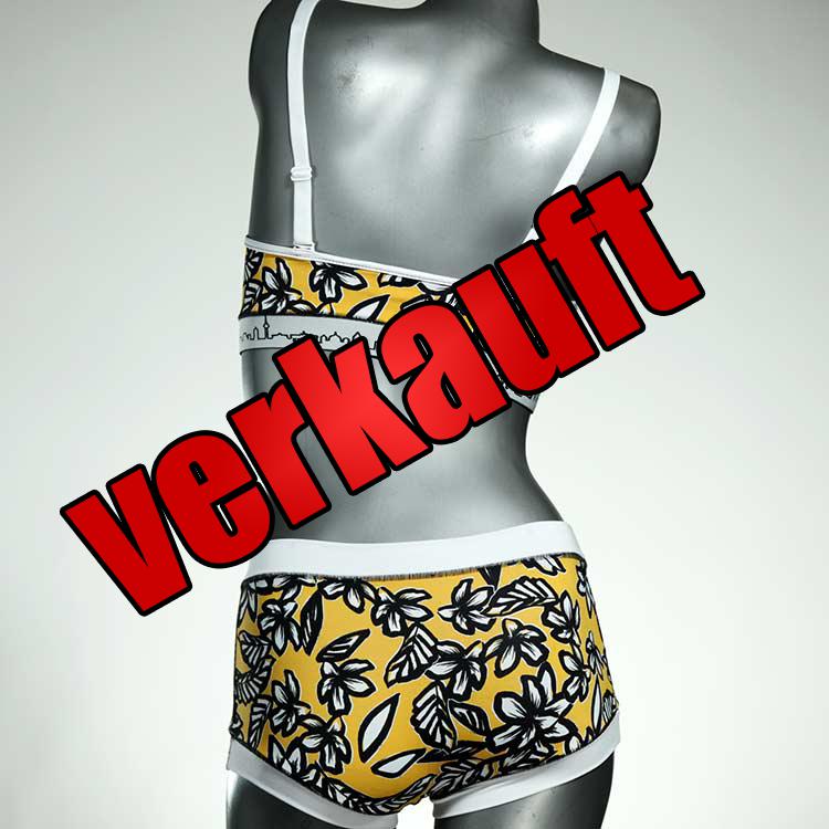 nachhaltige farbige gemusterte ökologische Bikini Set, sportliche Bademode für Damen