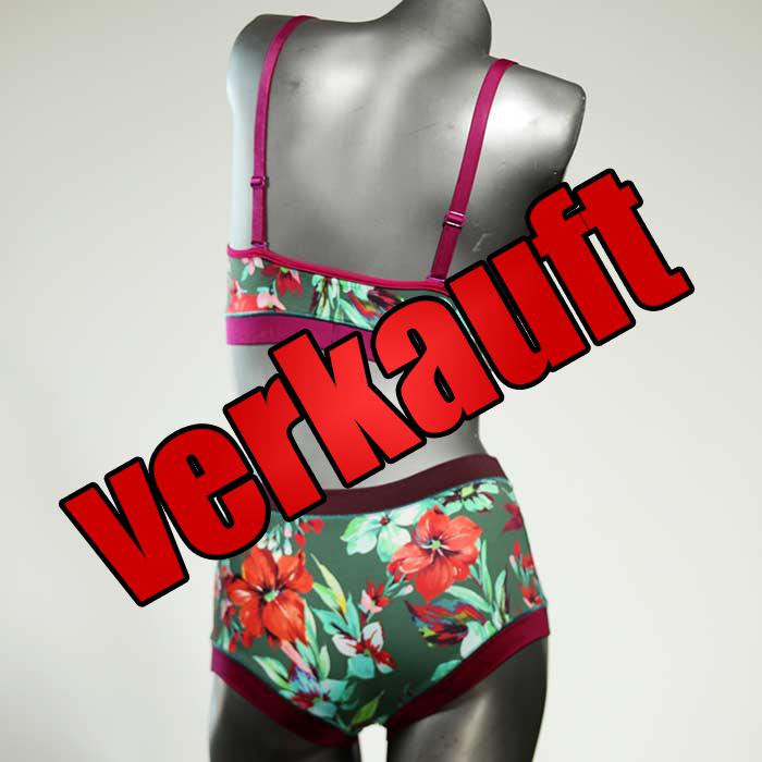 farbige handgemachte günstige ökologische Bikini Set, sportliche Bademode für Damen