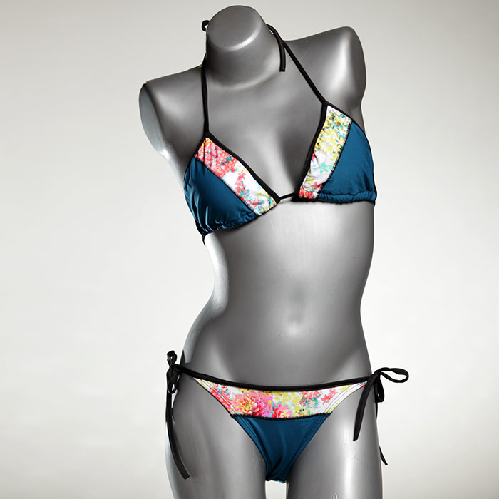 gemusterte ökologische  sexy Triangel Bikini Set, Bademode für Damen thumbnail