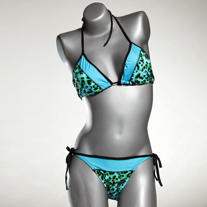 nachhaltige schöne bunte ökologische Triangel Bikini Set, Bademode für Damen thumbnail