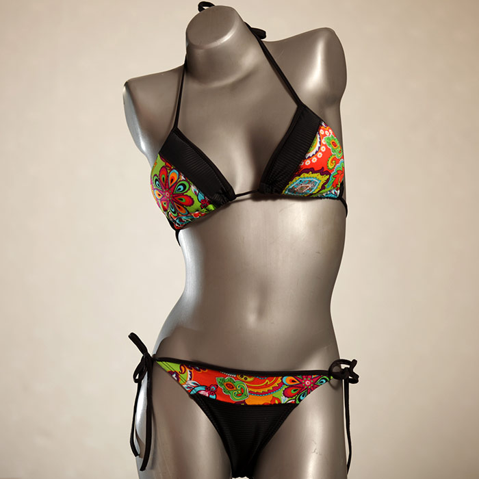 bunte bequeme  gemusterte Triangel Bikini Set, Bademode für Damen thumbnail