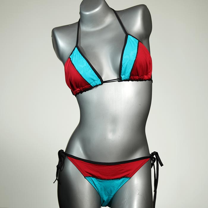 gemusterte sexy ökologische Triangel Bikini Set, Bademode für Damen thumbnail