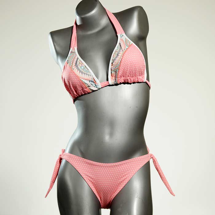 bunte sexy gemusterte bequeme Triangel Bikini Set, Bademode für Damen thumbnail