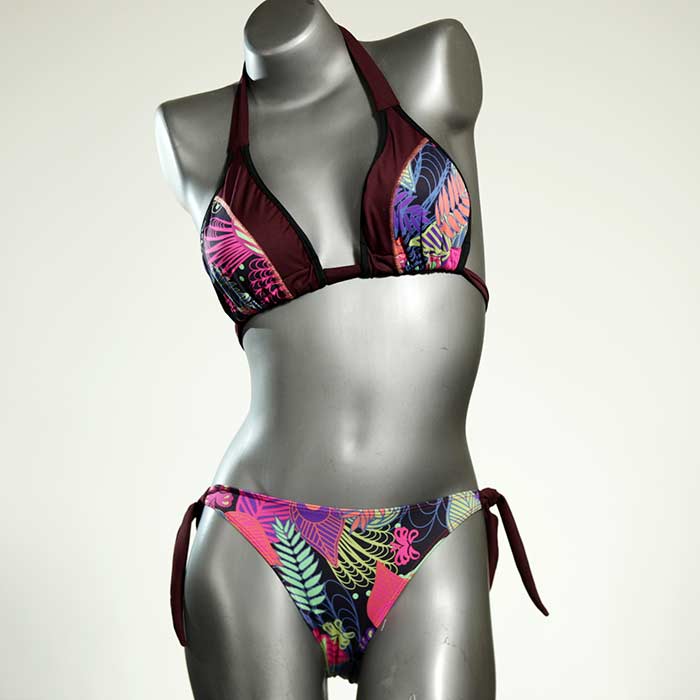 günstige preiswerte sexy gemusterte Triangel Bikini Set, Bademode für Damen thumbnail