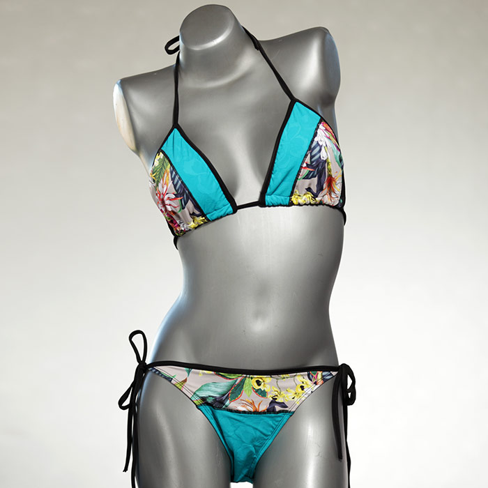 günstige farbige süße gemusterte Triangel Bikini Set, Bademode für Damen thumbnail