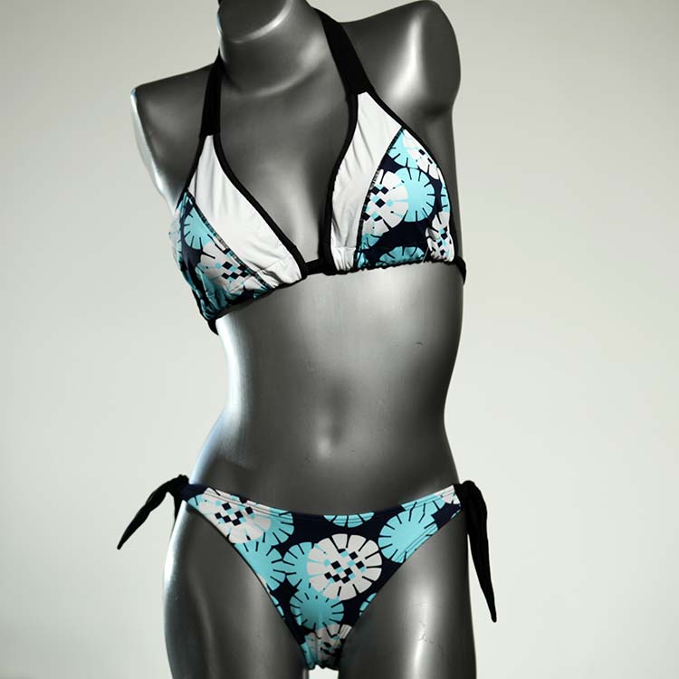 günstige sexy nachhaltige gemusterte Triangel Bikini Set, Bademode für Damen thumbnail