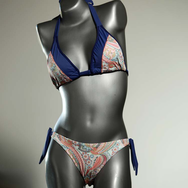 bunte nachhaltige günstige preiswerte Triangel Bikini Set, Bademode für Damen thumbnail